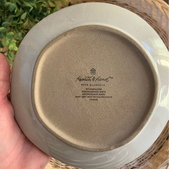 HEARTH & HAND With Magnolia Stoneware Appetizer Plates Set Of 3 Gather Joy Merry - Picture 7 of 9